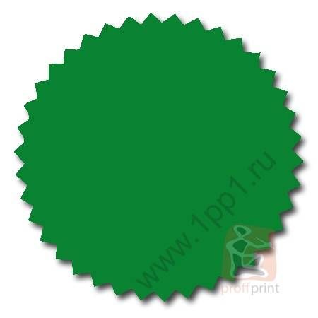 Звездочка конгривка нотариальная, зеленая, d55 мм.